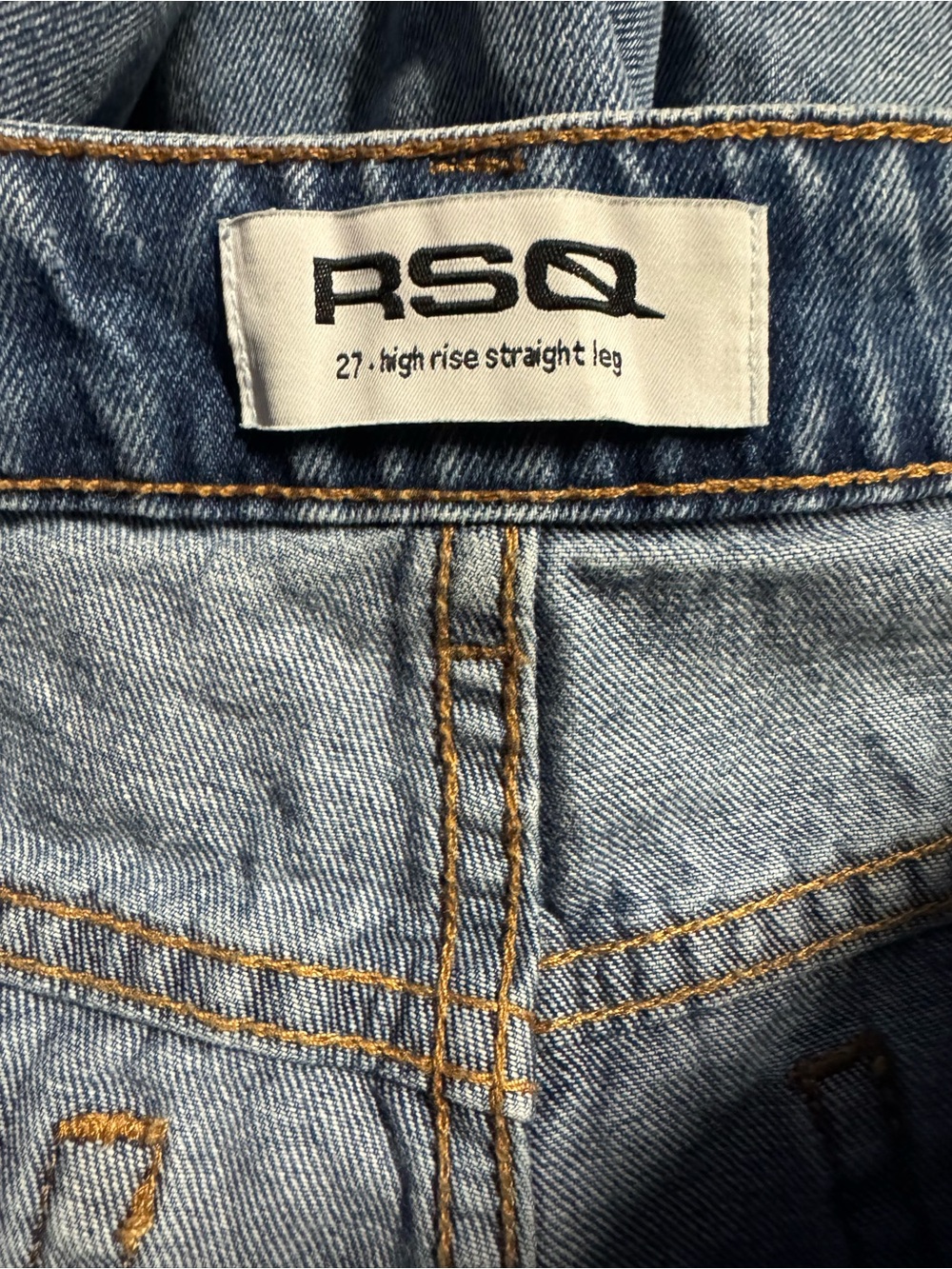 RSQ Woman’s Blue Relaxed Ripped Jeans - Picture 2 of 4